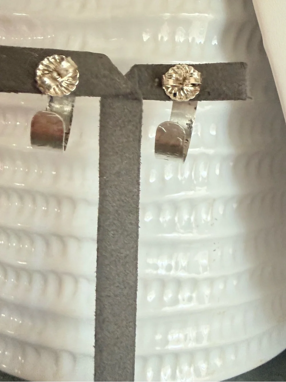 Handcrafted Artist made Silver Hoop Earrings